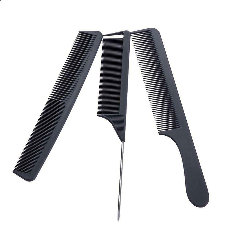 3pcs/Set Anti-Static Carbon Comb Professional Beauty Salon Styling Comb A