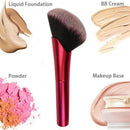 Large Oblique Head Blush Brush Loose Powder Rouge Brush Aluminum Tube Seaml