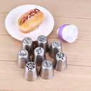 8pcs Icing Piping Tips Nozzles Cake  Fondant Embossed Decor Baking Supplies