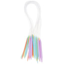 12pcs Plastic Double Pointed Knitting Needles Circular Needles Set 3.5-12mm