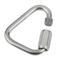 3x Stainless Steel Triangle Shape Carabiner Screw Locking Hook Climbing 12KN