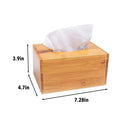 Tissue Box Natural Wood Bamboo Tissue Box Cover Holder Storage Desk Tissue Box