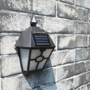 Retro Hex LED Flame Lamp Plastic Solar Energy Waterproof IP65 Courtyard Garden O