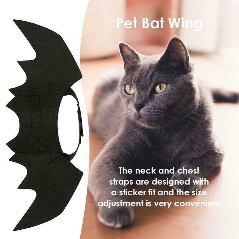 Pet Costumes Bat Wings Black Cool Fancy Dress Dog Cat Decoration Adjustable
