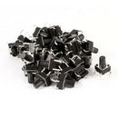 40 plug 6 x 6 x 8.5 mm PCB tactile tact push button momentary Mini black sw L2N4