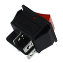 5X(Red Light 4 Pin DPST ON/OFF Snap in Rocker Switch 15A/250V 20A/125V AC  Q3J2)