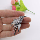 Retro Crystal Eagle Brooch Lapel Pin Men Women Shirt Suit Accessory Gift