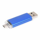 Memory 32GB USB drive OTG + mini USB Flash Drive for Notebook Blue