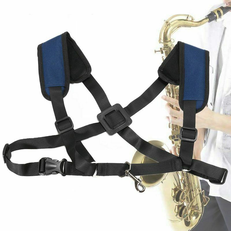 Adjustable Soft Sax Harness Shoulder Pad Strap Saxophone For Alto