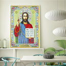 5D DIY Special Shaped Diamond Painting God Cross Stitch Kit Home Wall Decor