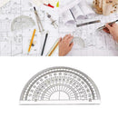 Plastic Protractor 180 Degrees Clear Student Math Set Measurment New