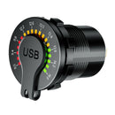 Car Motorcycle Dual USB Charger QC3.0 Power Socket with Switch + Wires A