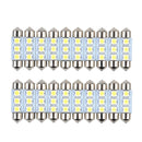 20x 36mm CANBUS Error Free 3 LED 5050 SMD 6418 C5W License Plate Dome Light Bulb