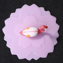 Cherry Silicone Cup Cover Cartoon  Heat-resistant Leakproof Reuse Lid (D) A