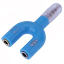 3.5mm Stereo Audio Jack Earphone Headphone 2 Way U Splitter Adapter A