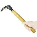 Durable 5-Tine Claw Rake Cultivator Seafood Rake with Wood Handle Gardening X3Q8