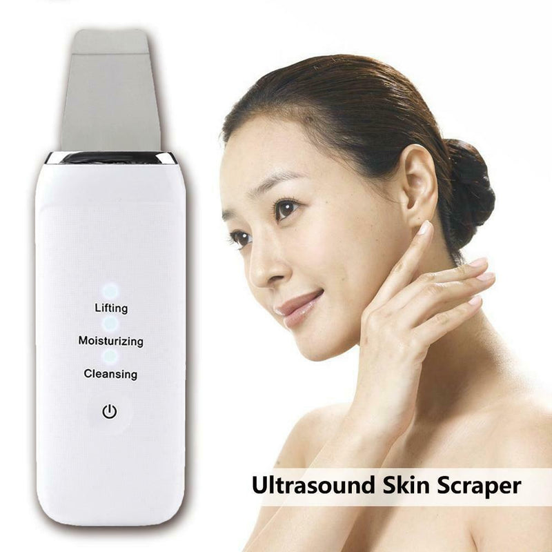 3 Modes USB Rechargeable Ultrasonic Facial Skin Scrubber Cleaning Device