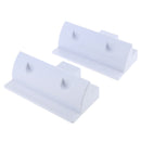 4x ABS Plastic Solar Panel Short Side Mounting Brackets Kit White+Black