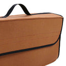 Trunk Organizer Felt Cloth Foldable Car SUV Storage Bag Cargo Box Brown Color