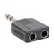 Stereo 6.35mm 1/4" 1 Male Plug to 2Mono Female Jack Audio Splitter Adapter K1B