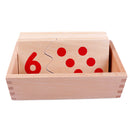 Wood Montessori Math Matching Puzzles Games 1-10 Numbers, Kids Early Learning