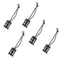 5x Black MOLLE Webbing Elastic Cord Cable Tidy Storage  Buckle Roll Clip