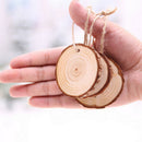 10x christmas wood round tree ornaments xmas hanging pendant home decor gifts  Z