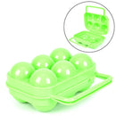 Plastic 6 Grids Portable Barbecue Outdoor Egg Box Kitchen Egg Storage BoxesBX