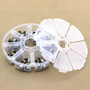 Round 8 Grid Clear Plastic Box Jewelry Bead Storage Container Craft Organi laTE