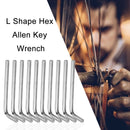Hex L Shape Allen Key Wrench Metric Nickel Plated Flat Head Spanner (10pcs) A