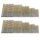 100pc Titanium Coated HSS High Speed Steel Drill Bit Set Tool 1/1.5/2/2.5/3