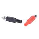 20 Pcs Black & Red Solder RCA Male Plug Audio Video Adapter Connector FE FT