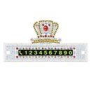 DIY Crown Special Shaped Diamond Painting Luminous Car Parking Number Plate