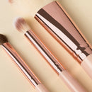 7pcs Mini Makeup Brushes Loose Powder Eyeshadow Beauty Tool (Light Brown) A