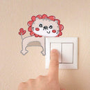 DIY Lion Diamond Painting Luminous Switch Stickers Outlet Wall Decals Decor