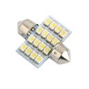 Car 16 SMD LED 3528 31mm Interior Dome Festoon Bulb Light Lamp White DC 12V
