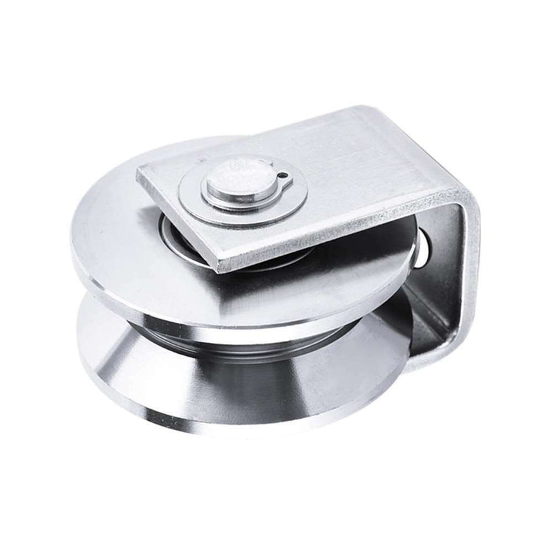 V-Shaped Small Pulley, Rail Hoisting Guide Wheel,Translation Door Foot 3.9*5.4cm