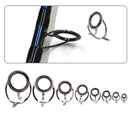 8Pcs Stainless Steel Eye Rings Fishing Rod Guides Tips Line Repair Kit 6