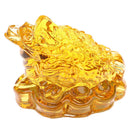 1Pc Feng Shui Toad Money LUCKY Fortune Wealth Chinese Golden Frog Toad Orname Gw