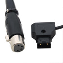 D-Tap Male to Female 4-Pin XLR Coiled Cable for Power Supply Battery Adapter