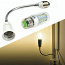 LED light Bulb lamp Holder Converters Adapter Flexible E27 to E27 20cm Leng P7X9