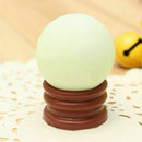 Luminous Quartz Glow In The Dark Stone Sphere Ball Green Crystal Stand 35mm W4S6