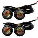 4 Pcs Car 12V 23Mm Dual Color Switchback 4014 12 Led Drl Eagle Eye Daytime  G8P9