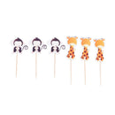 24pcs Animal Cake Toppers Jungle Safari Party Cupcake Birthday DecorationB Nw