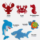 Marine Cartoon Wall Stickers Fish Coral Shark Dolphin Kindergarten Nursery Decor