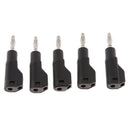 5x Unshrouded Stackable Brass 4mm Banana Plug Test Speaker Cable Connectors