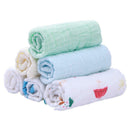6pcs/Set Soft Cartoon Baby Children Absorbent Cotton Feeding Saliva Towel A
