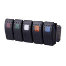 5 Waterproof 12V 20A Bar Rocker Marine Switch Car Boat LED 5 Colors Light