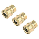 3 Pack Pressure Washer Coupler, Quick Connect Fittings 1/4 Inch Quick Coupl W5W1
