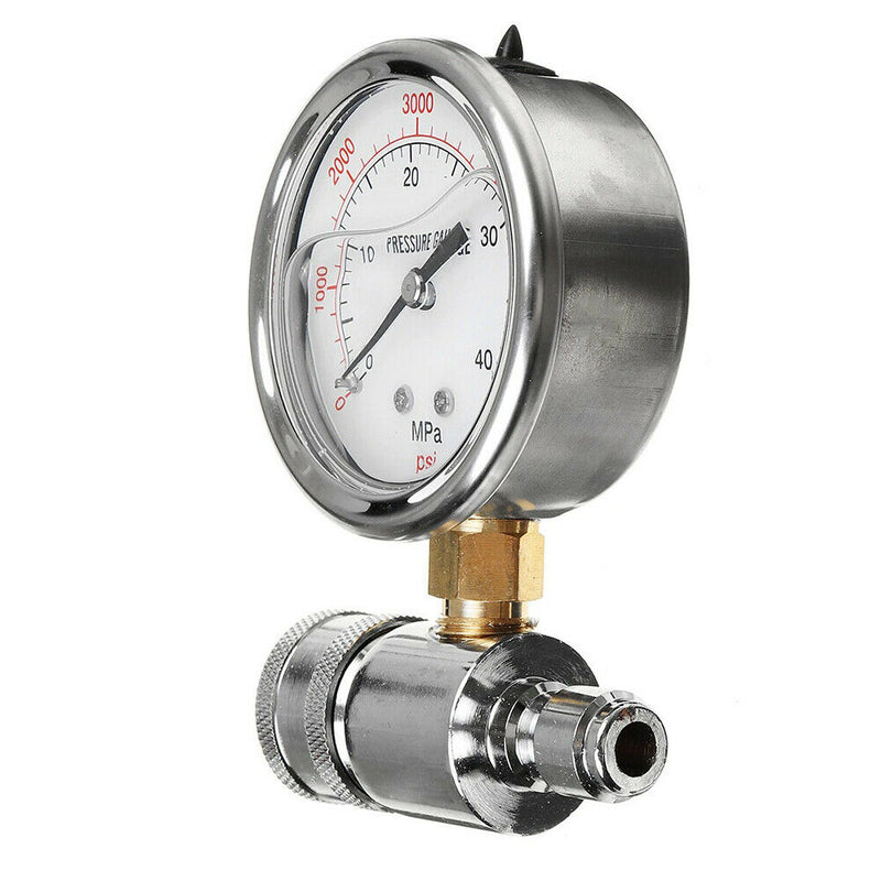 Stainless Steel Pressure Washer Pressure Gauge 6000PSI/40MPa 3/8in Fitting
